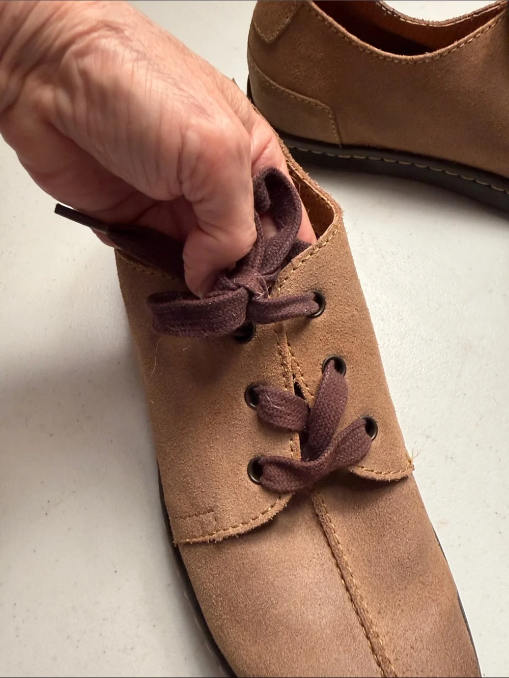 Born Brown Suede Chukka Boots with Dark Brown Laces